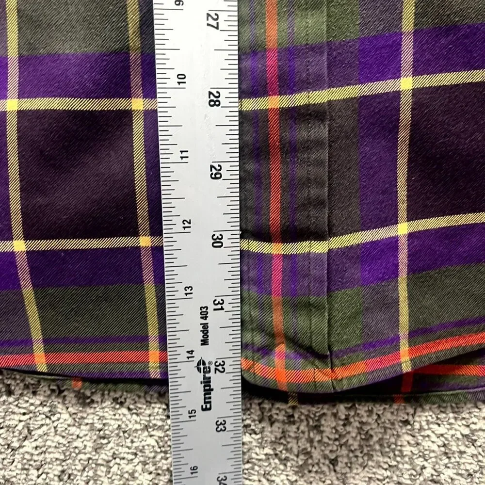 Polo Ralph Lauren Shirt Men's XL Multicolor Plaid Regent Custom Fit‎ Button Up